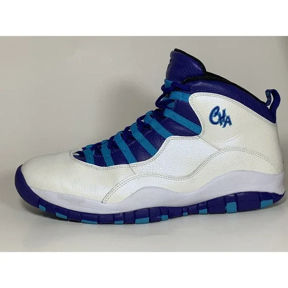 Nike Air Jordan 10 Retro Charlotte Hornets 2016 310805-107 Size 12